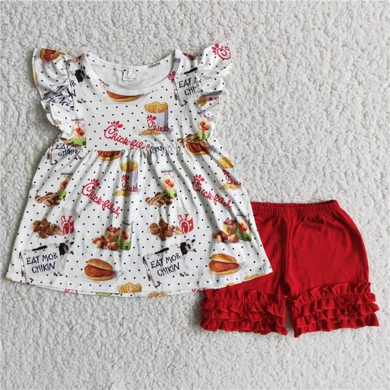 Eat more chickin shirt set