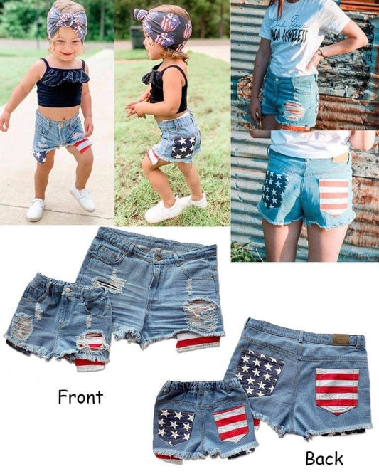 American flag shorts