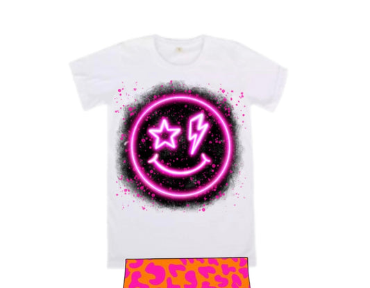 Neon smiley face shirt