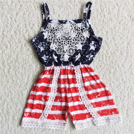 American flag romper