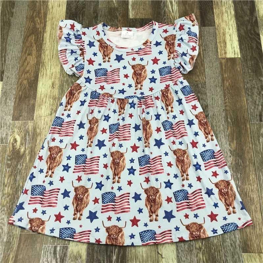 Highland cow American dresses