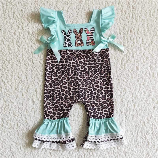 Turquoise bunny romper