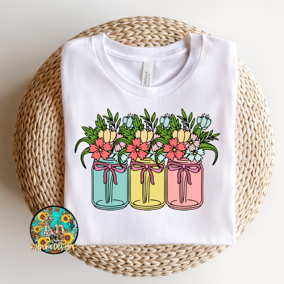 Floral Mason Jar