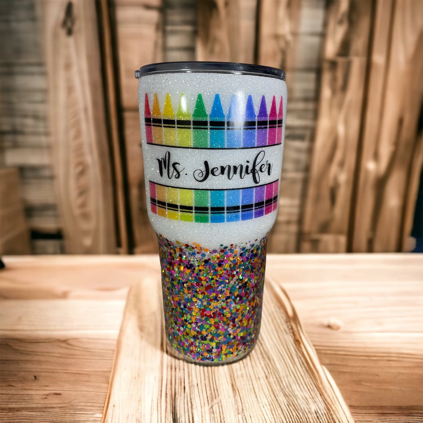 Crayon teacher tumbler