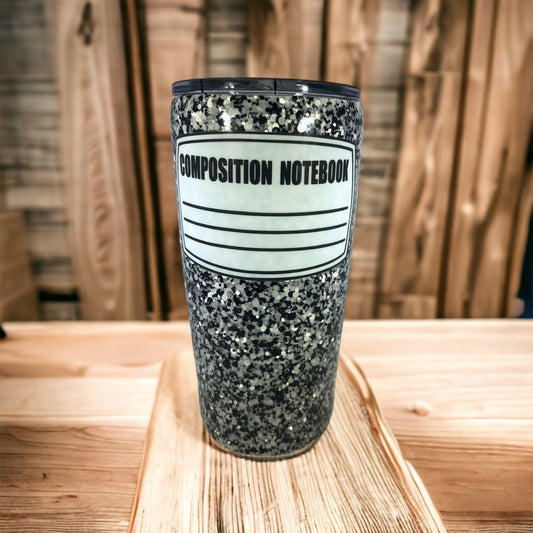 Composition notebook tumbler